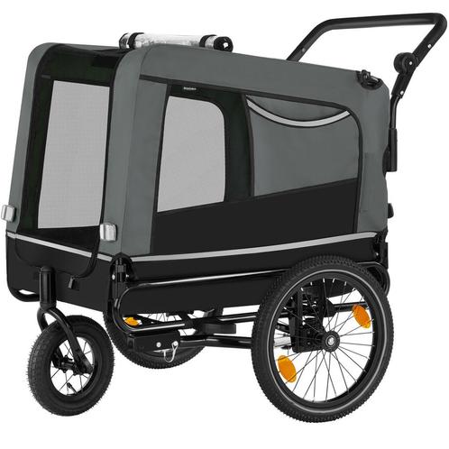 Hondenaanhanger WoofRider - grijs, Dieren en Toebehoren, Hondenhokken, Verzenden