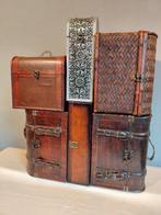 Kist (6) - Houten Kist - Koffer - 6 Stuks - Hout, Metaal
