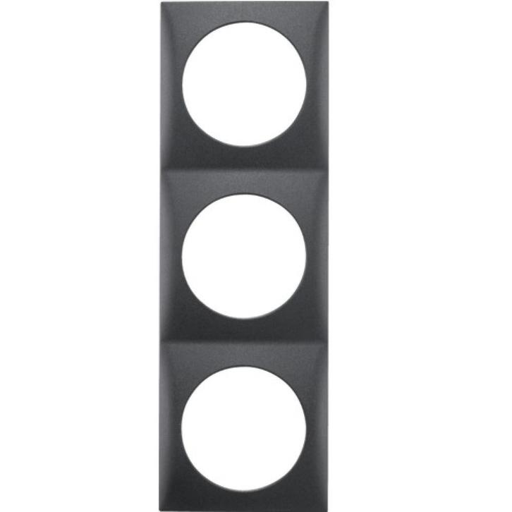 Berker Afdekraam Flow 3-Vaks Antraciet Mat, Caravans en Kamperen, Kampeeraccessoires, Ophalen of Verzenden