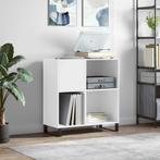 vidaXL Platenkast 84,5x38x89 cm bewerkt hout wit, Huis en Inrichting, Verzenden, Nieuw