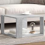 vidaXL Salontafel 51,5x51,5x30 cm bewerkt hout betongrijs, Verzenden, Nieuw, Overige houtsoorten, 50 tot 100 cm