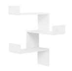 Witte Hoekplank met 3 Niveaus – Zwevend Wandrek 73 cm, Verzenden, Nieuw