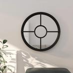 vidaXL Spiegel rond 40x4 cm ijzer zwart, Huis en Inrichting, Woonaccessoires | Spiegels, Verzenden, Nieuw