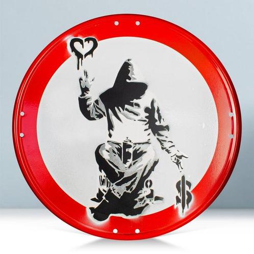 josh mahaby - Lover or Money - Banksy Tribute, Antiek en Kunst, Kunst | Schilderijen | Modern
