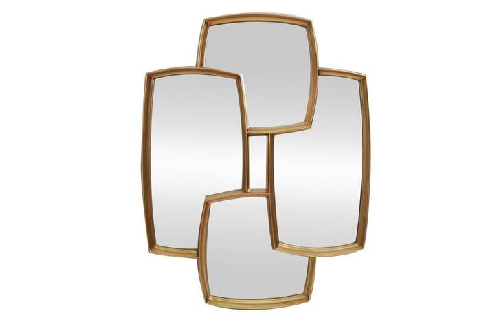 Wandspiegel QUADRA 90 cm goud - 48190, Huis en Inrichting, Woonaccessoires | Spiegels, Ophalen of Verzenden