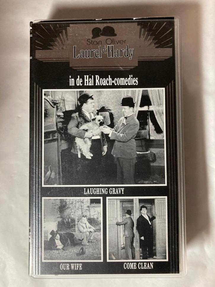LAUREL & HARDY IN DE HAL ROACH-COMEDIES LAUGHING GRAVY OUR, Cd's en Dvd's, VHS | Film, Gebruikt, Verzenden