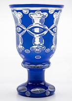 Antique Bohemian Multilayer-Faceted Crystal Glass Vase 1900, Antiek en Kunst, Antiek | Glas en Kristal