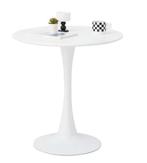 Ronde eettafel 70 cm wit met MDF blad en tulpenvoet, Huis en Inrichting, Tafels | Bijzettafels, Verzenden, Nieuw