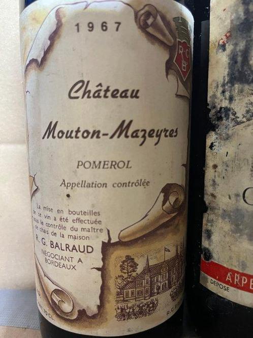 1967 Ch. Mouton Mazeyres, 1974 Ch. Bel-Air, 1979 Ch. La, Verzamelen, Wijnen