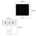 Solar LED breedstraler James III, Nieuw, Minder dan 50 watt, Overige typen, Kunststof