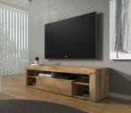 TV-Meubel Zwart 140x35x51 cm | Evt. met LED | TV kast Modern, Nieuw, Overige houtsoorten, Minder dan 100 cm, 25 tot 50 cm
