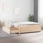 vidaXL Bedframe met lades 90x200 cm, Huis en Inrichting, Slaapkamer | Bedden, 90 cm, Eenpersoons, Bruin, Verzenden