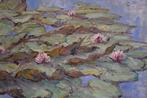 Chris van Dijk (1952) - Impressionist  Mon petit étang de, Antiek en Kunst, Kunst | Schilderijen | Klassiek