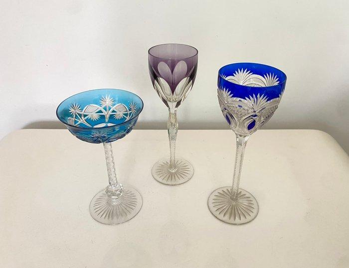 Val Saint Lambert - Drinkservies (3) - Kristal - champagne -, Antiek en Kunst, Kunst | Designobjecten
