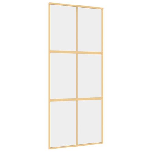 Schuifdeur Goud - Helder Glas, 90x205 cm | Retourdeal, Doe-het-zelf en Verbouw, Deuren en Horren, Schuifdeur, Nieuw, Binnendeur
