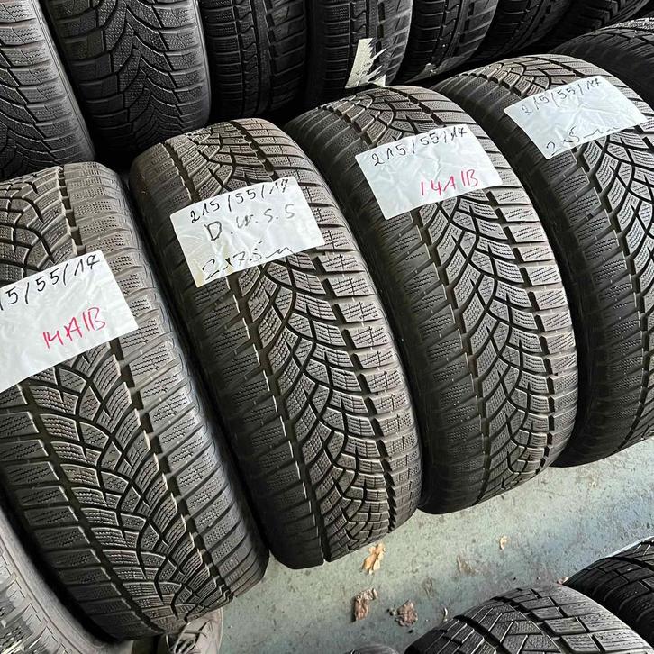 4 x Dunlop Winter Sport 5 215-55-17 Winterbanden 7,5mm, Auto-onderdelen, Banden en Velgen, 17 inch, Winterbanden, 215 mm, Personenwagen