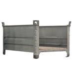 Stalen bak, open korte zijden, 151x74,5x115 cm, grijs,, Ophalen of Verzenden