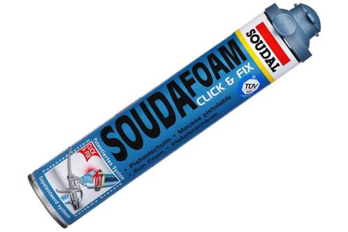 Soudal soudafoam click fix 750 ml, champagne, bus, Doe-het-zelf en Verbouw, Isolatie en Afdichting, Nieuw, Verzenden