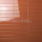 Wandtegel costa nova terracotta glans 5x20 ideaal voor, Nieuw, Ophalen of Verzenden, 10 m² of meer, Wandtegels