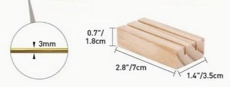 Houten standaard double row base geschikt voor metalen, Huis en Inrichting, Woonaccessoires | Kunstplanten en Kunstbloemen, Nieuw