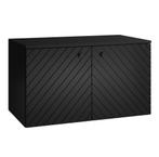 Wastafelkast Orlando 80 x 44 x 46 cm Zwart Badkamerkast, Verzenden, Nieuw, Wastafelkast