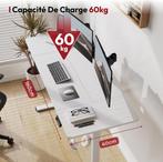 Zit sta bureau - Elektrisch - Verstelbaar - 160x75 cm - Wit, Verzenden, Zo goed als nieuw