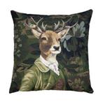 gobelin kussen baron hert groen 45x45cm, Huis en Inrichting, Verzenden, Nieuw