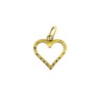 Gouden hanger van een hart (sierlijk, kettinghanger), Sieraden, Tassen en Uiterlijk, Bedels, Ophalen of Verzenden, Gebruikt, Goud