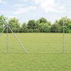 vidaXL Weidehekwerk Zilver 25 x 1.5 m Gegalvaniseerd staal, Tuin en Terras, Verzenden, Nieuw, IJzer