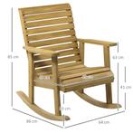 TRUUSK Schommelstoel Met Armleuning, Tuinstoel Relaxstoel Vo, Verzenden, Nieuw