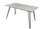 Massief houten eettafel SCORPION 140cm grijze acaciaboomrand, Huis en Inrichting, Ophalen of Verzenden, Nieuw