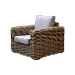 Sumatra lounge tuinstoel naturel rotan, Ophalen of Verzenden, Nieuw