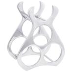 vidaXL Wijnrek Zilver 23 x 14 x 28 cm Aluminium, Huis en Inrichting, Woonaccessoires | Wijnrekken, Verzenden, Nieuw