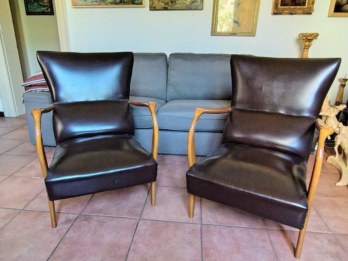 Studio Tecnico Cassina - Cassina - Fauteuil (2) - mod. 401 -, Antiek en Kunst, Antiek | Meubels | Stoelen en Banken