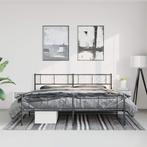 vidaXL Bedframe met hoofd- en voeteneinde metaal zwart, Huis en Inrichting, Slaapkamer | Bedden, Verzenden, Zwart, Metaal, Nieuw