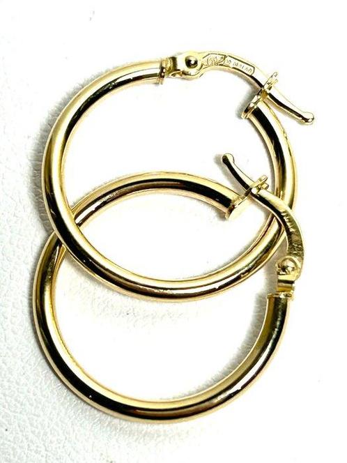 Zonder Minimumprijs - Hoepel oorbellen - 18 karaat Geel goud, Sieraden, Tassen en Uiterlijk, Antieke sieraden