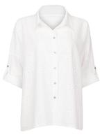 Blouse Embroidery Wit, dames blouse wit, Nieuw, Verzenden