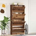 vidaXL Schoenenkast Oud hout 80 x 21 x 163.5 cm Bewerkt hout, Verzenden, Nieuw