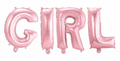 Geboorte Ballonnen Letter Set Girl 36cm, Hobby en Vrije tijd, Feestartikelen, Nieuw, Verzenden
