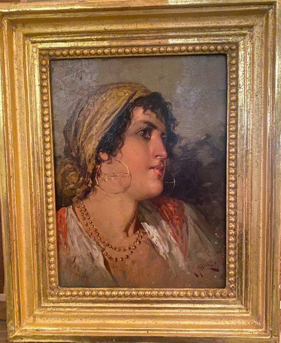 Giuseppe Giardiello (1887-1920) - Ritratto di giovane, Antiek en Kunst, Kunst | Schilderijen | Klassiek
