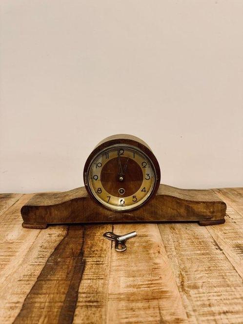 Tafelklok - Art Deco Hout, Messing - 1920-1930 - Art-deco, Antiek en Kunst, Antiek | Klokken