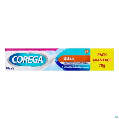 Corega - Kleefpasta Ultra 70gr, Sieraden, Tassen en Uiterlijk, Uiterlijk | Mondverzorging, Ophalen of Verzenden