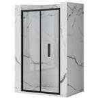 REA Opvouwbare douchedeur - mat zwart - 90x195 cm - veili..., Doe-het-zelf en Verbouw, Sanitair, Ophalen of Verzenden, Nieuw
