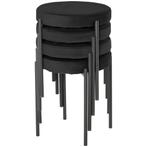 TRUUSK 4-delige Set Eetkamerkrukken Stapelbare Eetkamerstoel, Huis en Inrichting, Stoelen, Verzenden, Nieuw