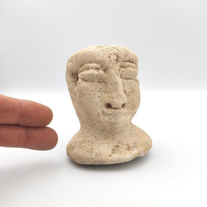 Oudwest-Aziatisch Zandsteen XXL-idol kraal hoofd talisman -, Antiek en Kunst, Antiek | Overige Antiek