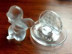 Lalique - Miniatuur figuur - Cherub + Caravelle (2) -, Antiek en Kunst, Antiek | Glas en Kristal