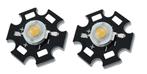 3W warm wit power led 110&deg; - 2 stuks, Hobby en Vrije tijd, Elektronica-componenten, Verzenden, Nieuw