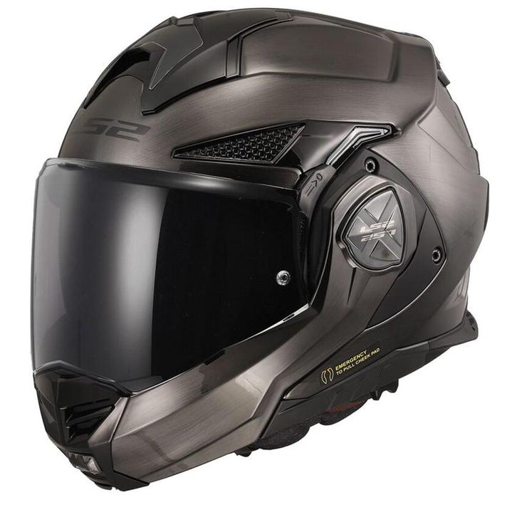 LS2 FF901 Advant X Jeans Titanium 06 Systeemhelm, Motoren, Kleding | Motorhelmen, XXL, Nieuw met kaartje, Overige merken, Systeemhelm