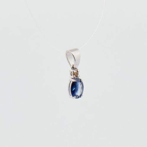 Zonder Minimumprijs - Hanger 14 kt. - 0.41ct. tw. Saffier, Sieraden, Tassen en Uiterlijk, Antieke sieraden