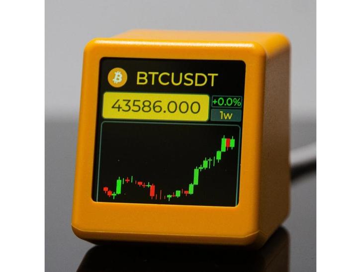 Bitcoin Tracker | Wi-Fi Functie | Nieuw | Geel, Diversen, Bureau-accessoires, Nieuw, Verzenden